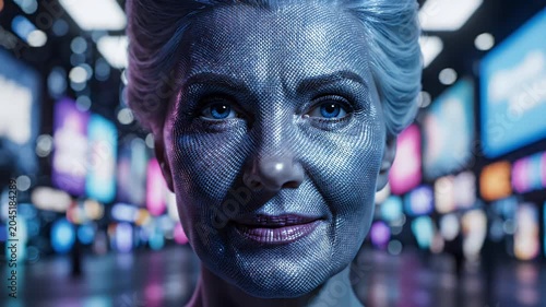Futuristic Woman Portrait.
