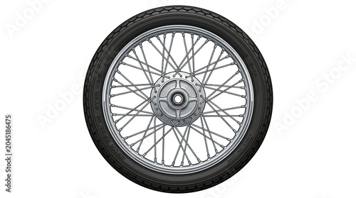 Motorcycle Wheel Closeup.