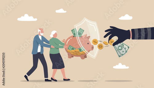 Foto Protect retirement pension money fraud, Ponzi into scheme cost tax that impact r