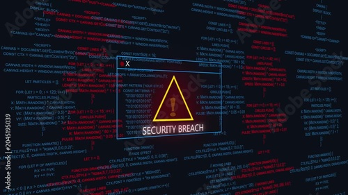 Computer Code Programming Hacking Digital Glitch Overlay Effect Background. warning message hacked alert. Error signal Virus code software hack. Malware Malicious software virus Security. Cyber System