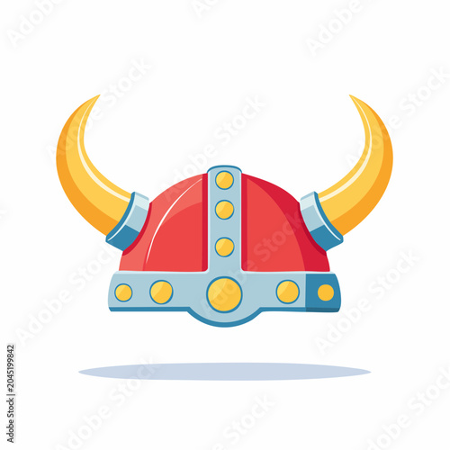 Cartoon Viking Helmet with Horns