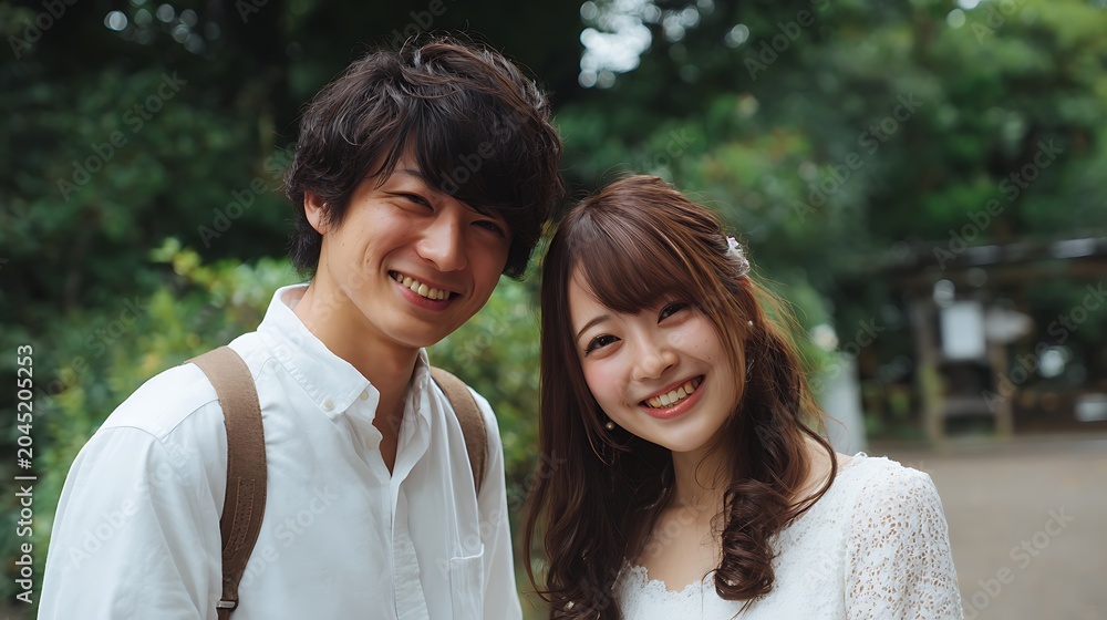 Obraz premium Young Couple Portrait / 若いカップルのポートレート