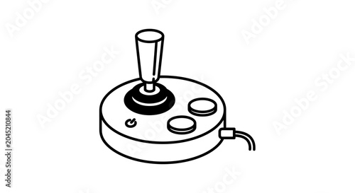 Retro Joystick Controller for Vintage Video Games, Arcade Gaming Icon