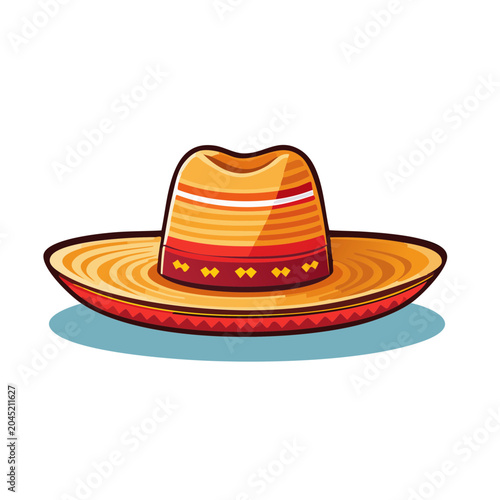 Colorful Sombrero Hat Illustration