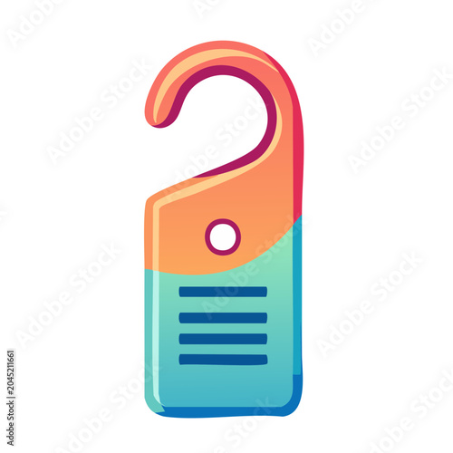 Door hanger icon with text lines