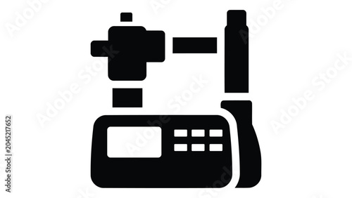 Cuadro en lienzo Precision optical fiber tester icon
