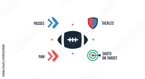 American football infographic elements.