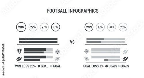Football statistics and data visualization charts.