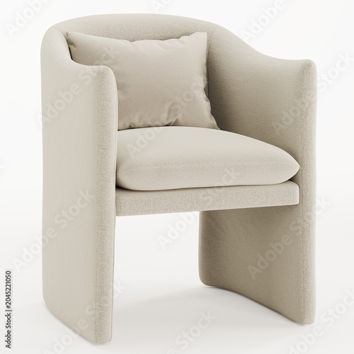 Fotografía 3d armchair isolated on white background