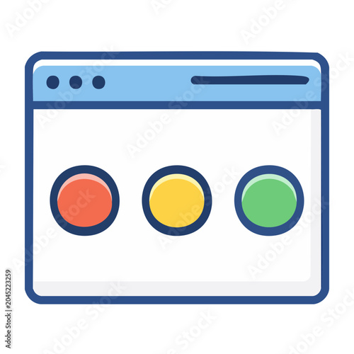 Web browser window with traffic light buttons
