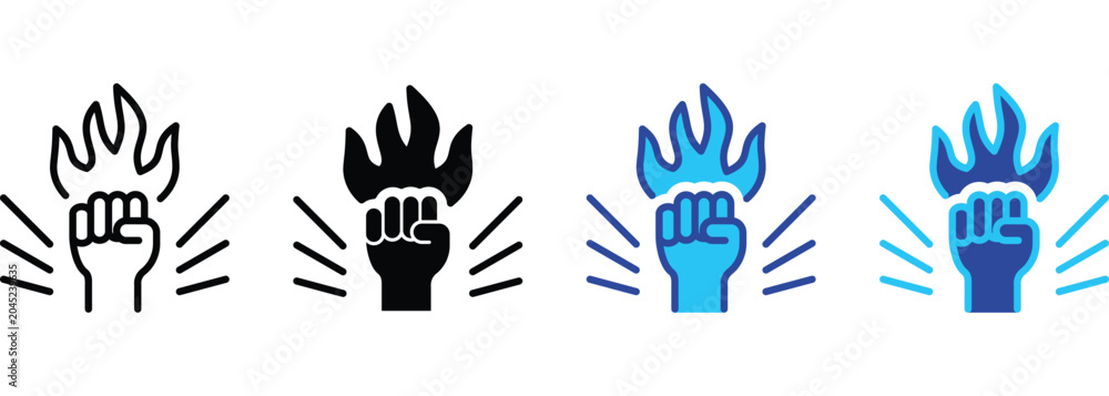 Fototapeta premium Courage banner web icon line outline color vector illustration