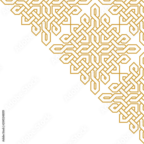 Islamic Geometric Corner with a Celtic Knot pattern