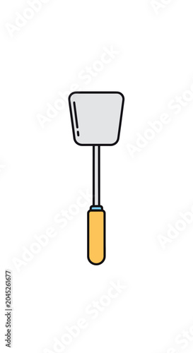 Minimalist kitchen spatula utensil icon for cooking and baking.