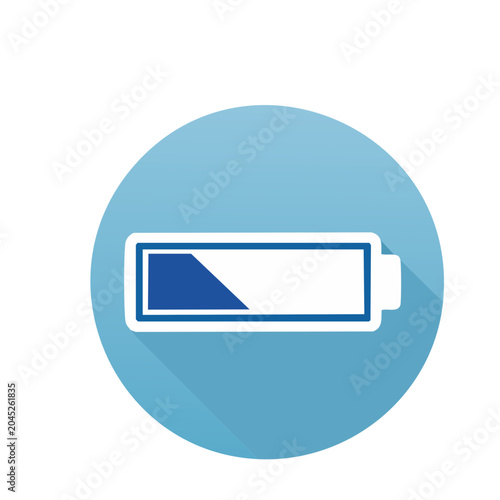 Flat design battery charge indicator icon
