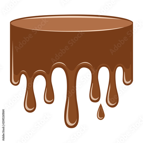 Dripping chocolate illustration