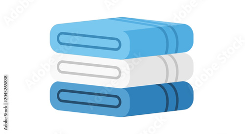 Canvas Print Stack of Clean Folded Towels