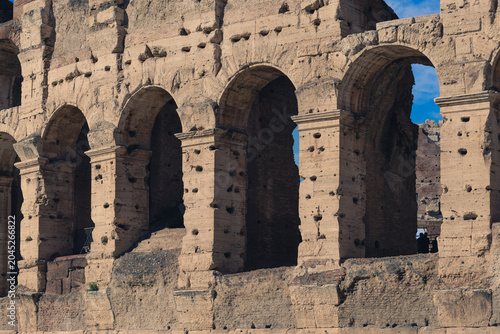 Roman Colosseum Arches Detail in Rome