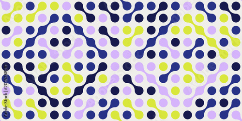 Abstract Metaball Pattern Dot Background. Liquid Connected Circle Dots Seamless Pattern
