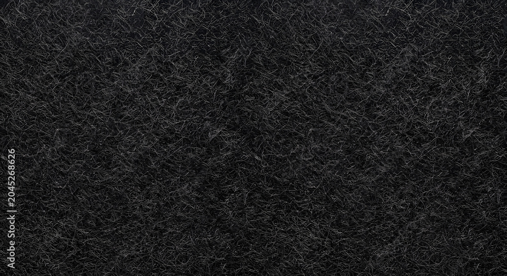Fototapeta premium Black carpet texture background with soft fibers and fabric pattern
