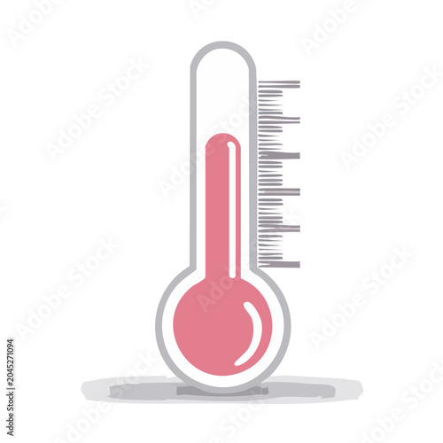 Flat design thermometer icon