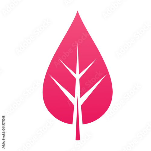 Pink Leaf Icon
