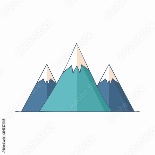 Stylized Mountain Range Illustration