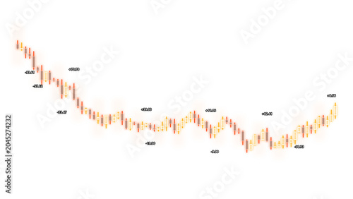Fotografie PNG image of Detailed financial candlestick chart showing market volatility tren