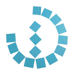 Geometric pattern of blue triangle shapes