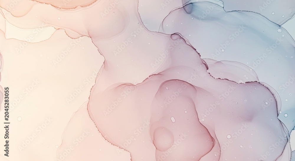 Obraz premium Soft Pastel Ink Flow Abstract Background
