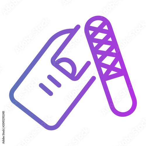 Фотография Nail file Line Gradient Icon