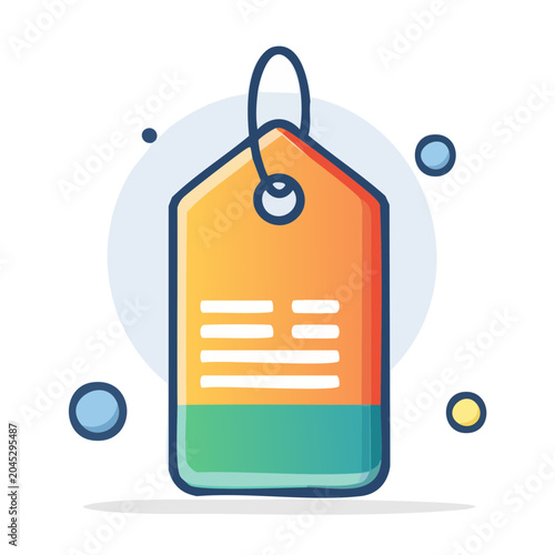 Price tag icon with text lines