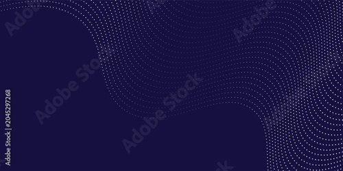 Fotografi Line dots blue wavy halftone background