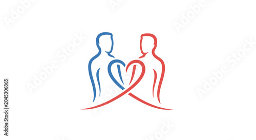 Logo of two people forming a heart.