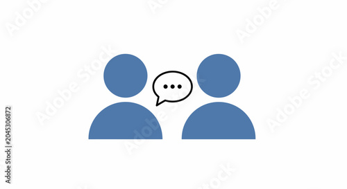 Two people talking and communicating.