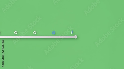 Minimalist Animation of Progress on a Solid Green Background