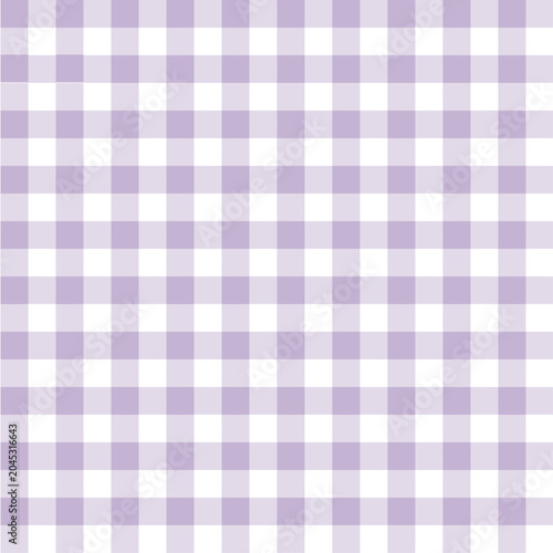 lavender Purple gingham check pattern background, cute seamless pastel grid texture