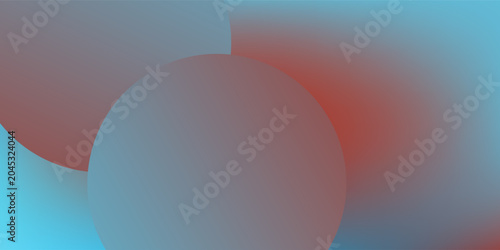 Schilderij op canvas Circle  texture grainy background orange blue red abstract glowing color gradient shape dark retro banner poster header visual