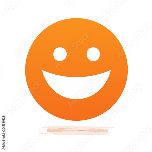 Orange Smiley Face Icon