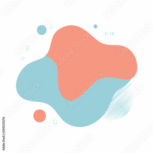 Abstract Organic Shapes with Pastel Colors