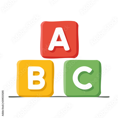 Alphabet blocks A B C