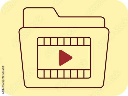 Photos Film archive icon. Films icon. Flat vector icon concept.