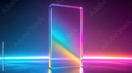 Rainbow glass Abstract illustration gradient modern background