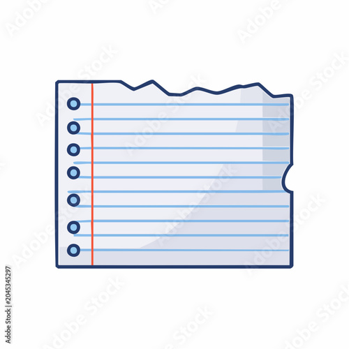 Torn Lined Paper with Holes