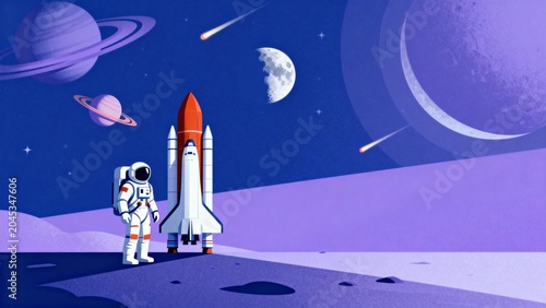 rocket in space
