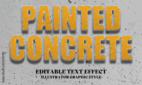 Concrete Painted Embossed Text Effect.