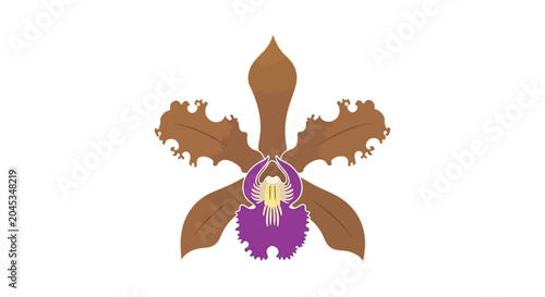Canvastavla Brown and purple exotic flower bloom.
