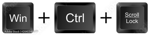Photos win ctrl Scroll lock computer keyboard shortcut key button 3d icon symbol sign i