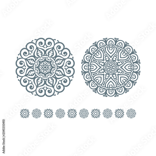 Ornamental Floral Pattern Vector Set