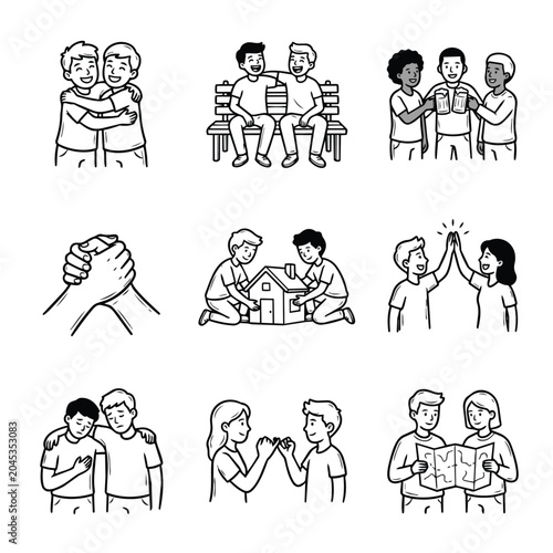 Diverse Friends Togetherness Friendship Support Connection Community.