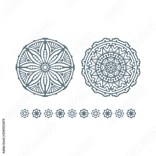 Ornamental Floral Pattern Vector Set